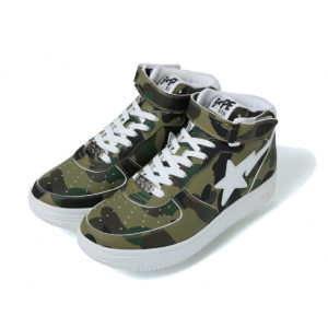 A Bathing Ape Bapesta Mid Green Camo (2018) (1E70191004)