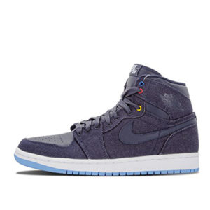 Jordan 1 Retro Family Forever Obsidian/White-Dark Powder Blue-Game Royal (682781-415)