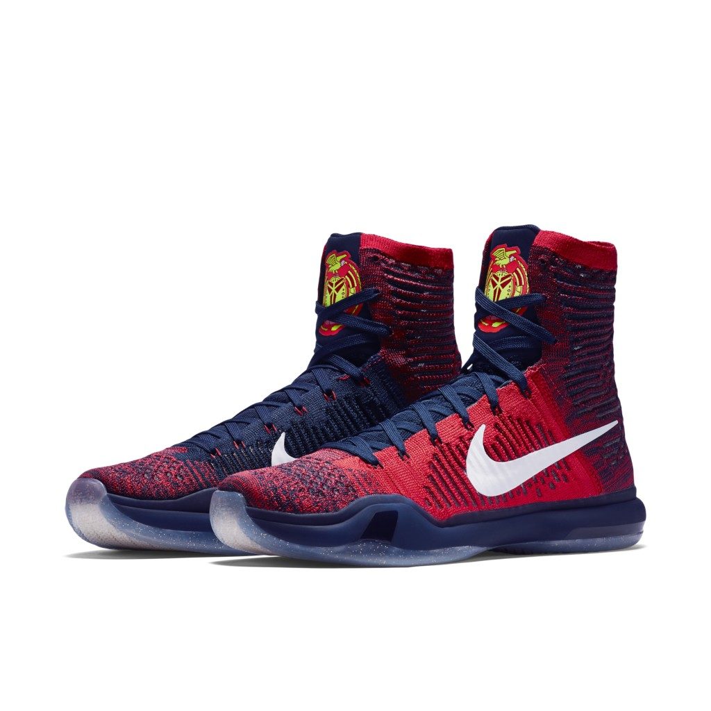 Nike Kobe 10 Elite American University Red/White-Obsidian-Bright Crimson (718763-614)