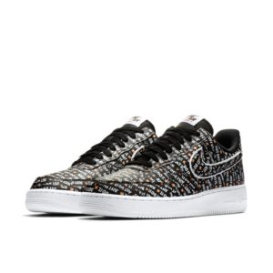 Nike Air Force 1 Low Just Do It Pack Black Black/Black-White-Total Orange (AO6296-001)
