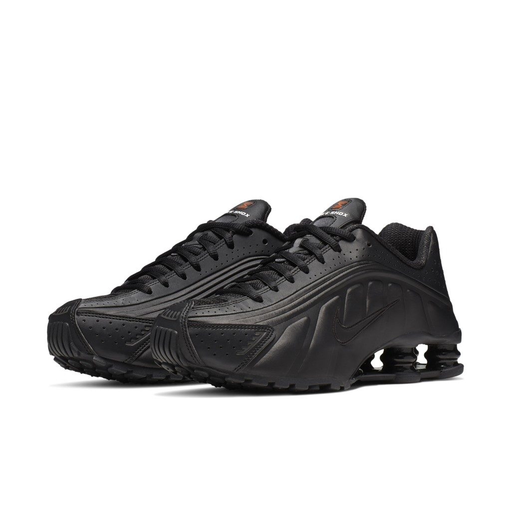Nike Womens Shox R4 Black Max Orange (2019) (AR3565-004)