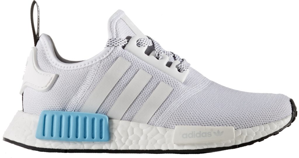 adidas NMD R1 Bright Cyan (Youth) White/White/Bright Cyan (S80207)