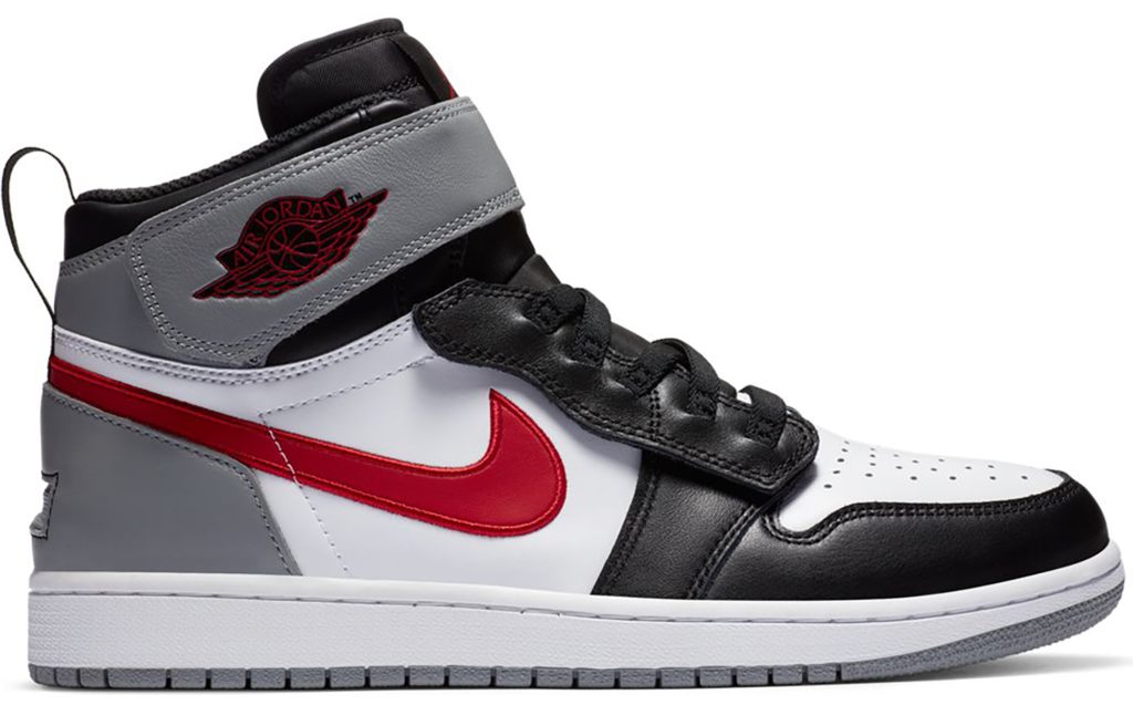 Jordan 1 Flyease Black Particle Grey Gym Red (GS) Black/White-Particle Grey-Gym Red (CT4897-002)