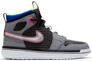 Jordan  1 High React Black Particle Grey Black/Particle Grey-Racer Blue-Ghost Green (AR5321-002)