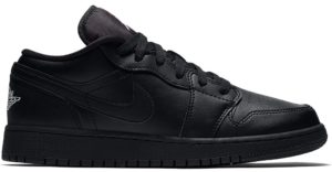 Jordan  1 Low Black (GS) Black/White-Black (553560-006)