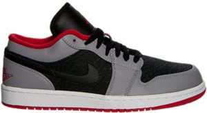 Jordan  1 Low Black Gym Red Cement Black/Gym Red-Cement Grey (553558-004)