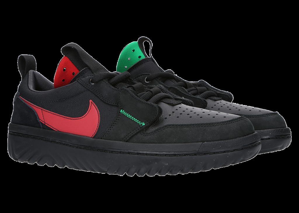 Jordan 1 Low React Fearless Ghetto Gastro Black/Team Red (CT6416-001)