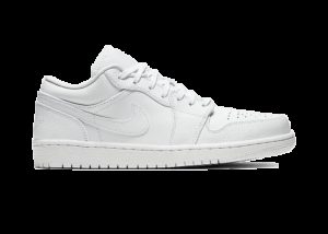 Jordan  1 Low Triple White Tumbled Leather White/White/White (553558-130)