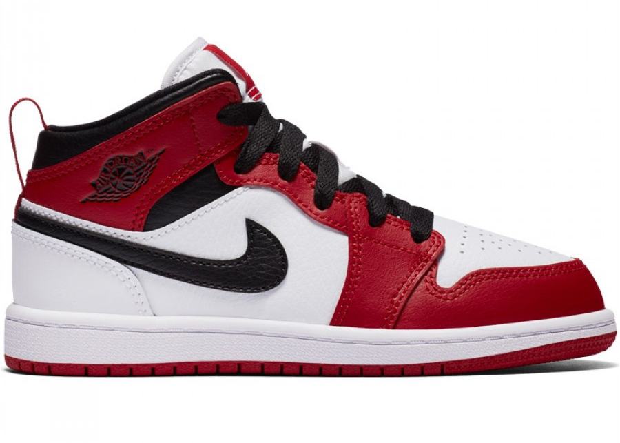 Jordan 1 Mid Chicago 2020 (PS) White/Gym Red-Black (640734-173)