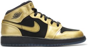 Jordan 1 Mid Metallic Gold Coin Black (GS) Metallic Gold Coin/Black (555112-905)