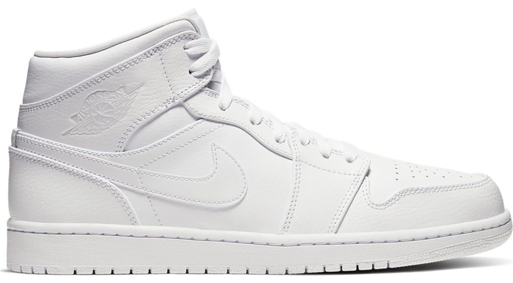 Jordan 1 Mid Triple White (2020) White/White (554724-126)