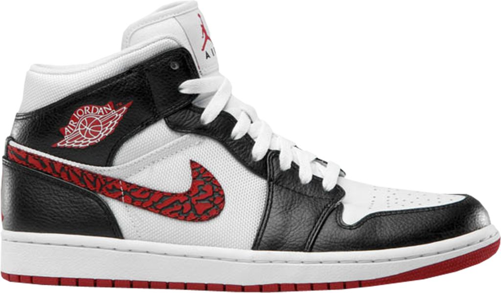 Jordan 1 Phat White Red Black (Elephant Print) White/Varsity Red-Black (364770-110)