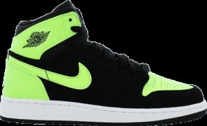 Jordan 1 Retro High Black Ghost Green (GS) Black/Ghost Green-White-Ultraviolet (332148-003)