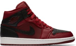 Jordan 1 Retro Mid Team Red Black Team Red/Black-Summit White (554724-601)