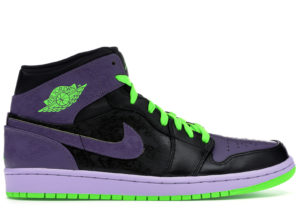 Jordan 1 Retro Night Vision Joker Black/Electric Green-Canyon Purple-Pure Violet (136065-021)