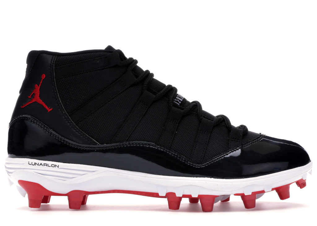 Jordan 11 Retro Cleat Bred Black/University Red-White (AO1561-010)