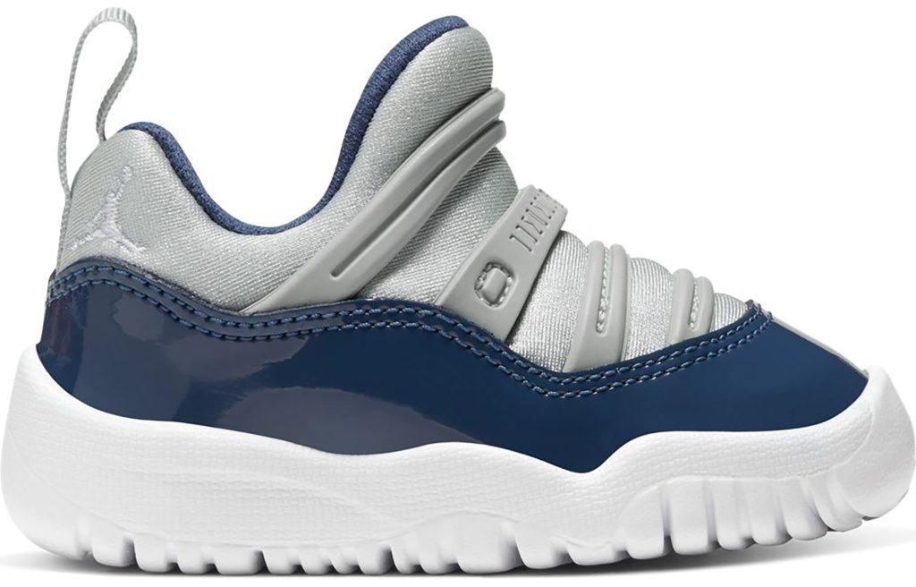 Jordan 11 Retro Little Flex Georgetown (TD) Grey Mist/Midnight Navy-White (BQ7102-007)
