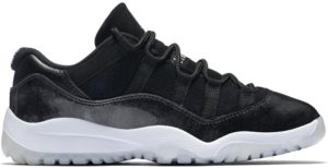 Jordan 11 Retro Low Barons (PS) Black/Metallic Silver-White (505835-010)