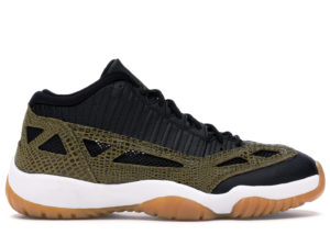 Jordan 11 Retro Low IE Militia Green (2015) Black/Militia Green-Gum Yellow-Infrared 23 (306008-013)