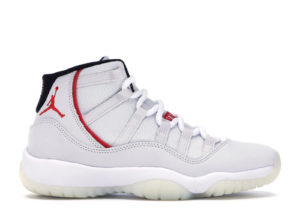 Jordan  11 Retro Platinum Tint (GS) Platinum Tint/University Red-Sail (378038-016)