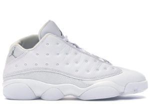 Jordan 13 Retro Low All White White/Metallic Silver-Ice Blue (310810-103)