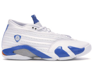 Jordan 14 Retro Low Pacific Blue White/Pacific Blue-Metallic Silver-Bright Ceramic (312567-141)