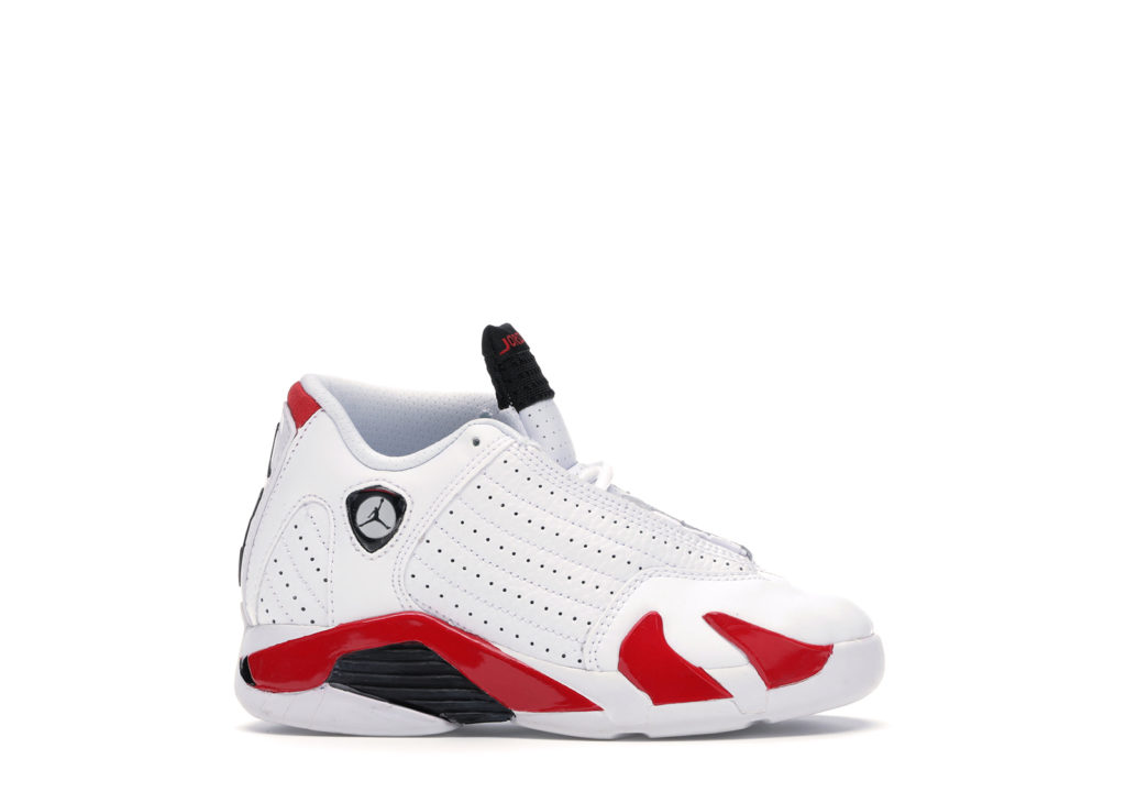 Jordan 14 Retro Rip Hamilton (PS) White/Black-Varsity Red-Metallic Silver (312092-100)