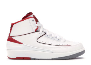 Jordan  2 Retro White Red 2014 (GS) White/Black-Varsity Red-Cement Grey (395718-102)