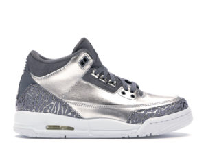Jordan  3 Retro Premium Heiress Metallic Silver (GS) Metallic Silver/Cool Grey-White (AA1243-020)
