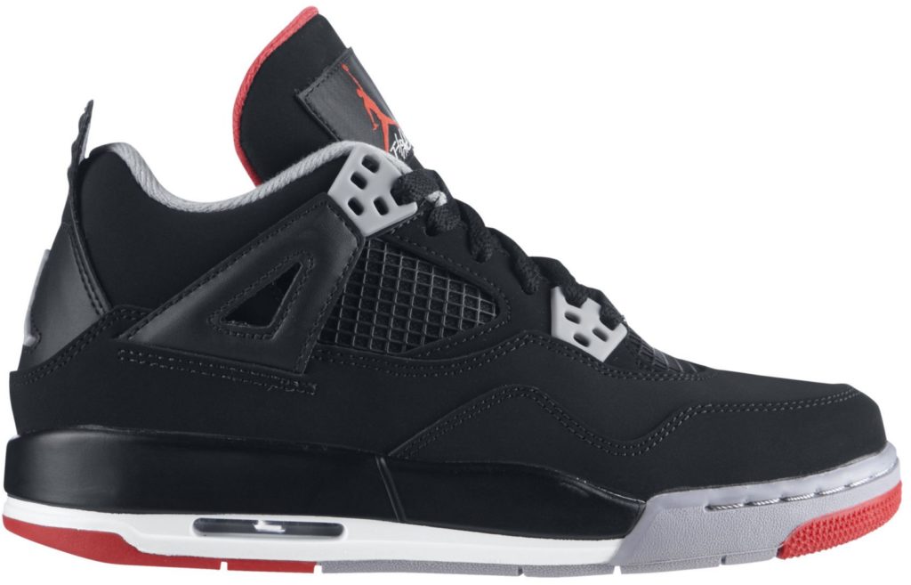 Jordan 4 Retro Black Cement 2012 (GS) Black/Fire Red-Cement Grey (408452-089)