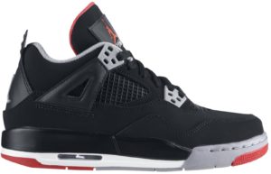 Jordan 4 Retro Black Cement 2012 (GS) Black/Fire Red-Cement Grey (408452-089)