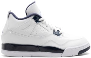 Jordan 4 Retro LS Legend Blue (PS) White/Legend Blue-Midnight Navy (707430-107)