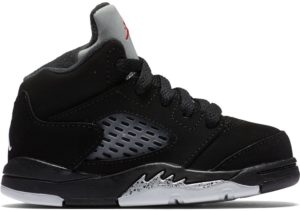 Jordan 5 Retro Black Metallic 2016 (TD) Black/Fire Red-Metallic Silver-White (440890-003)