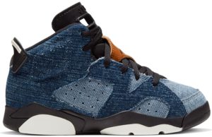 Jordan 6 Retro Washed Denim (PS) Washed Denim/Sail-Varsity Red-Black (CV5487-401)