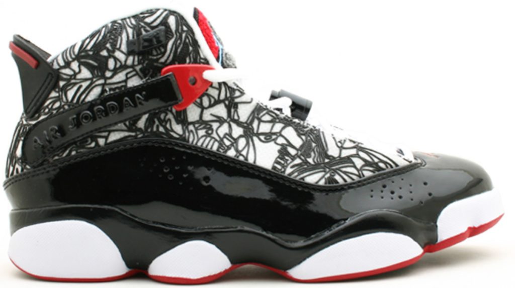 Jordan 6 Rings Laser Nelly White/Black-True Red-Light Graphite (331257-101)