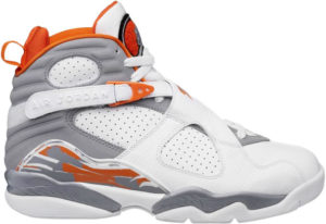 Jordan  8 Retro Orange White (GS) White/Stealth-Orng Blaze-Silver (305368-102)
