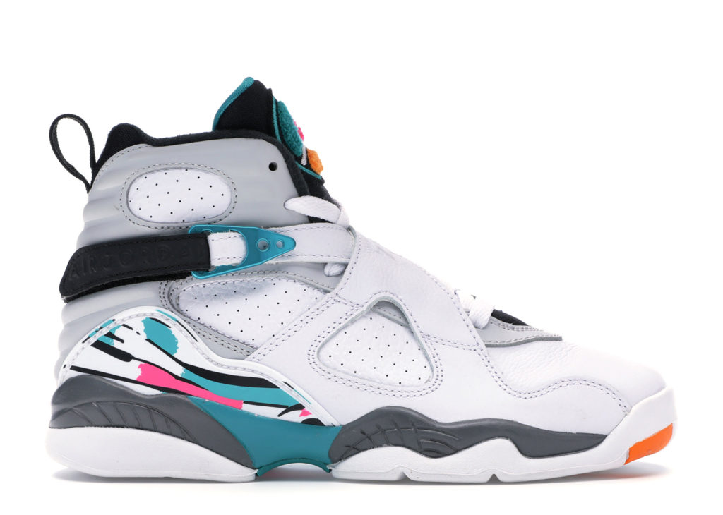 Jordan 8 Retro South Beach (GS) White/White-Turbo Green-Neutral Grey (305368-113)