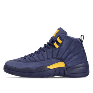 Jordan 12 Retro Michigan College Navy/Amarillo (BQ3180-407)