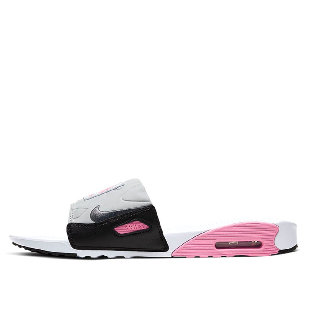 Nike Air Max 90 Slide White Rose Cool Grey White/Rose-Pure Platinum-Cool Grey (BQ4635-100)