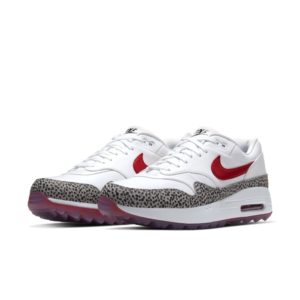Nike Air Max 1 Golf Safari White/Cement Grey-Black-Habanero Red (BQ4804-101)
