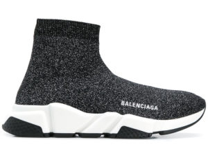 Balenciaga Speed Trainers Mid Lurex Knit (W) Grey (530284 W0680 1000)