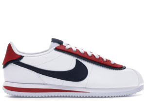 Nike  Cortez Basic SE White White University Red White Obsidian (CD7253-100)