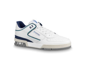 Louis Vuitton Trainer Sneaker White Blue White (1A67KZ)
