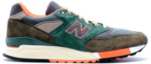 New Balance  998 J. Crew Concrete Jungle Forest Green/Olive-Orange-Cream (M998JC4)