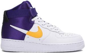 Nike Air Force 1 ’07 LV8 High NBA Lakers White/Yellow/Purple (BQ4591-101)