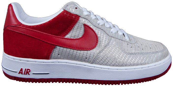 Nike Air Force 1 Low Christmas (2005) Metallic Silver/Varsity Red-White (312945-061)
