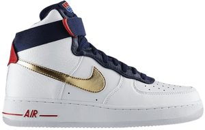 Nike Air Force 1 High Olympic (2012) White/Metallic Gold-Midnight Navy (525317-100)