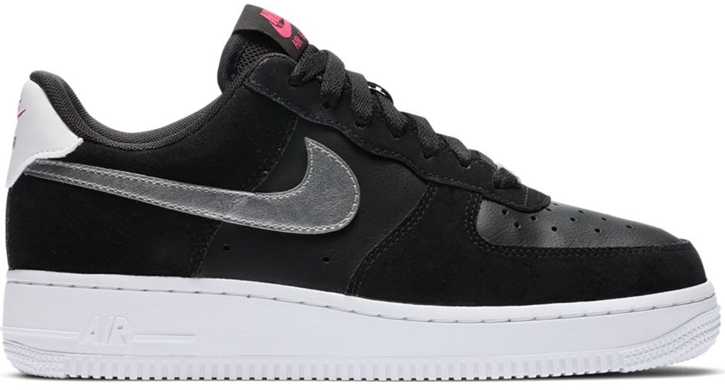 Nike Air Force 1 Low Black Pink Blast Metallic Silver (W) Black/White-Pink Blast-Metallic Silver (DA4282-001)