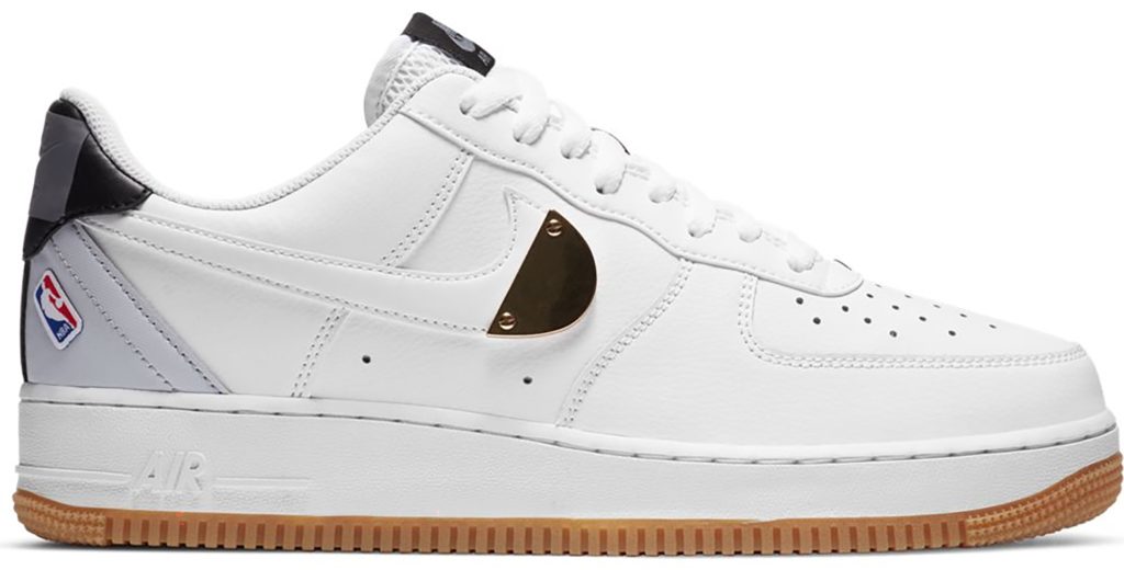 Nike Air Force 1 Low NBA White Crimson Gum White/Bright Crimson-Black-White (CT2298-101)