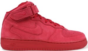 Nike  Air Force 1 Mid Red Suede (GS) Gym Red/Gym Red-White (314195-603)
